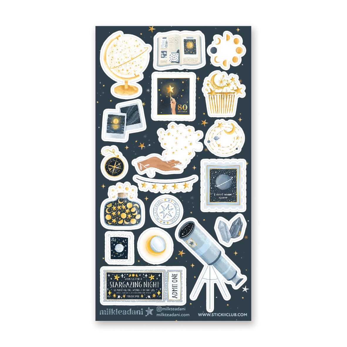 STICKII Sticker Sheet - Stargazing Night