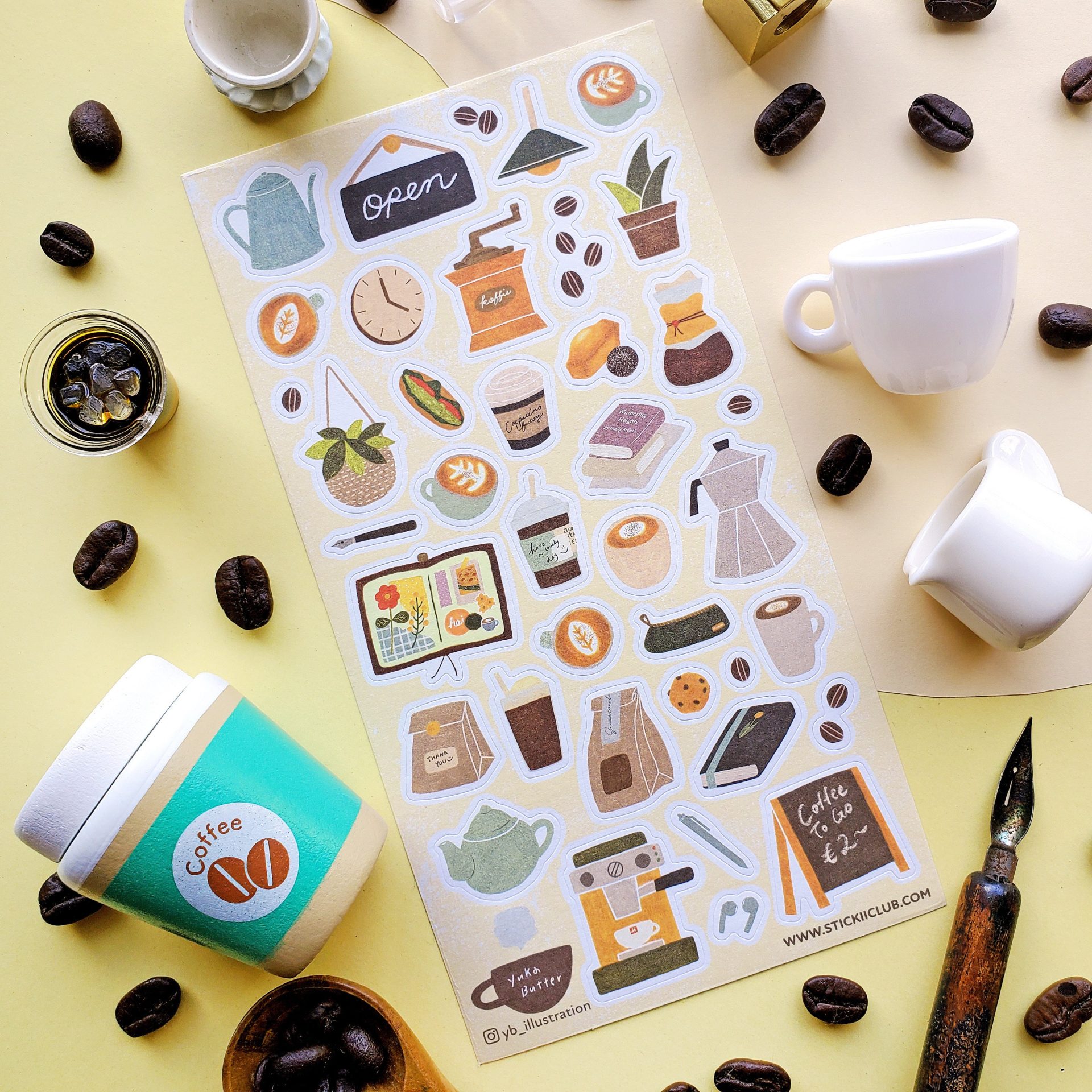 STICKII Sticker Sheet - Cafe Joy