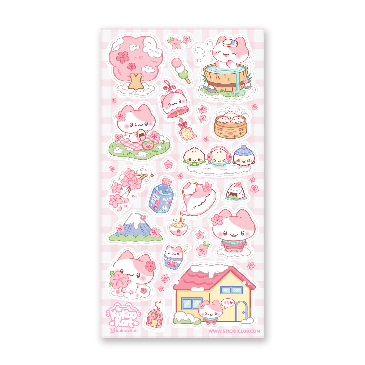 STICKII Sticker Sheet - Sakura Snow Day