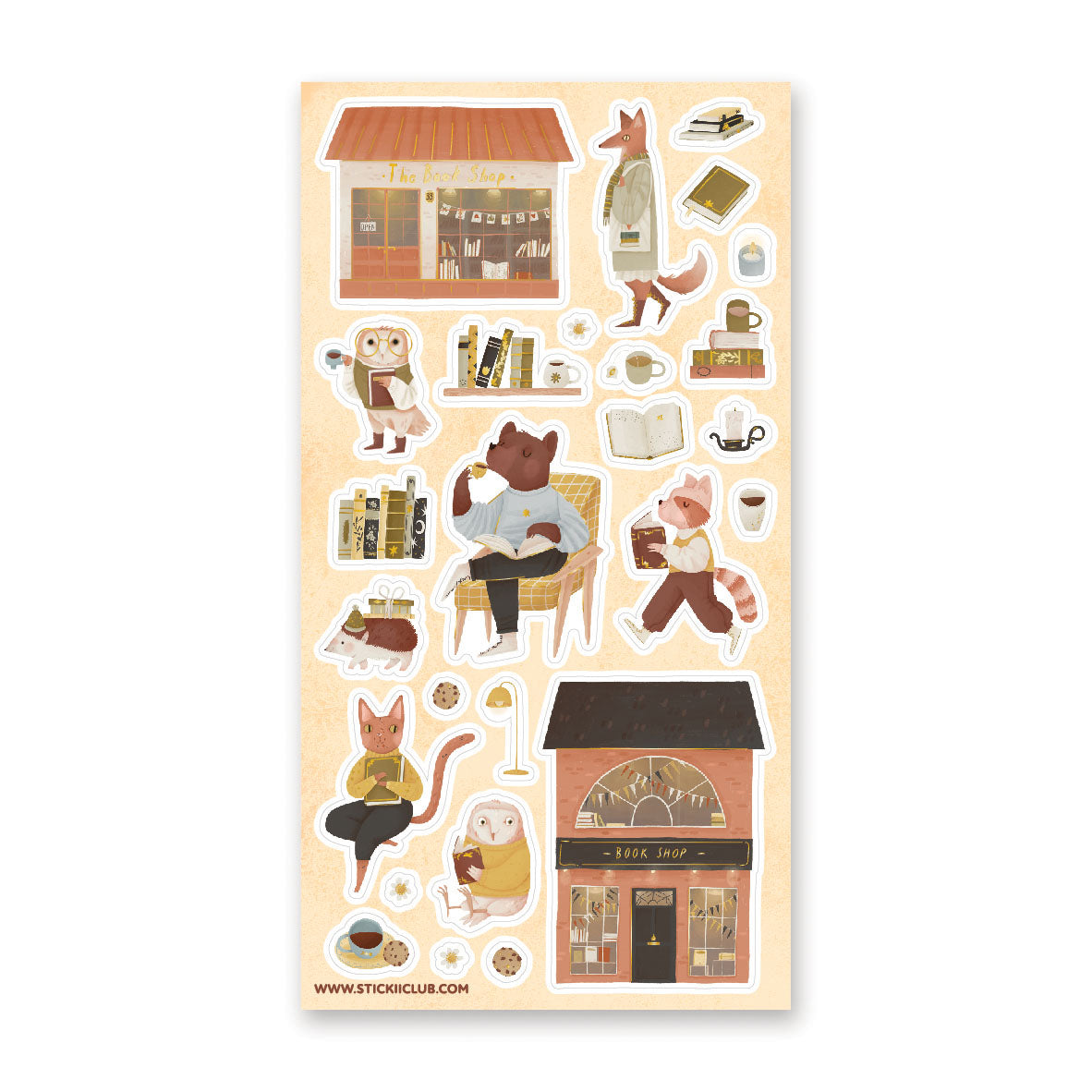 STICKII Sticker Sheet - To the Bookshop