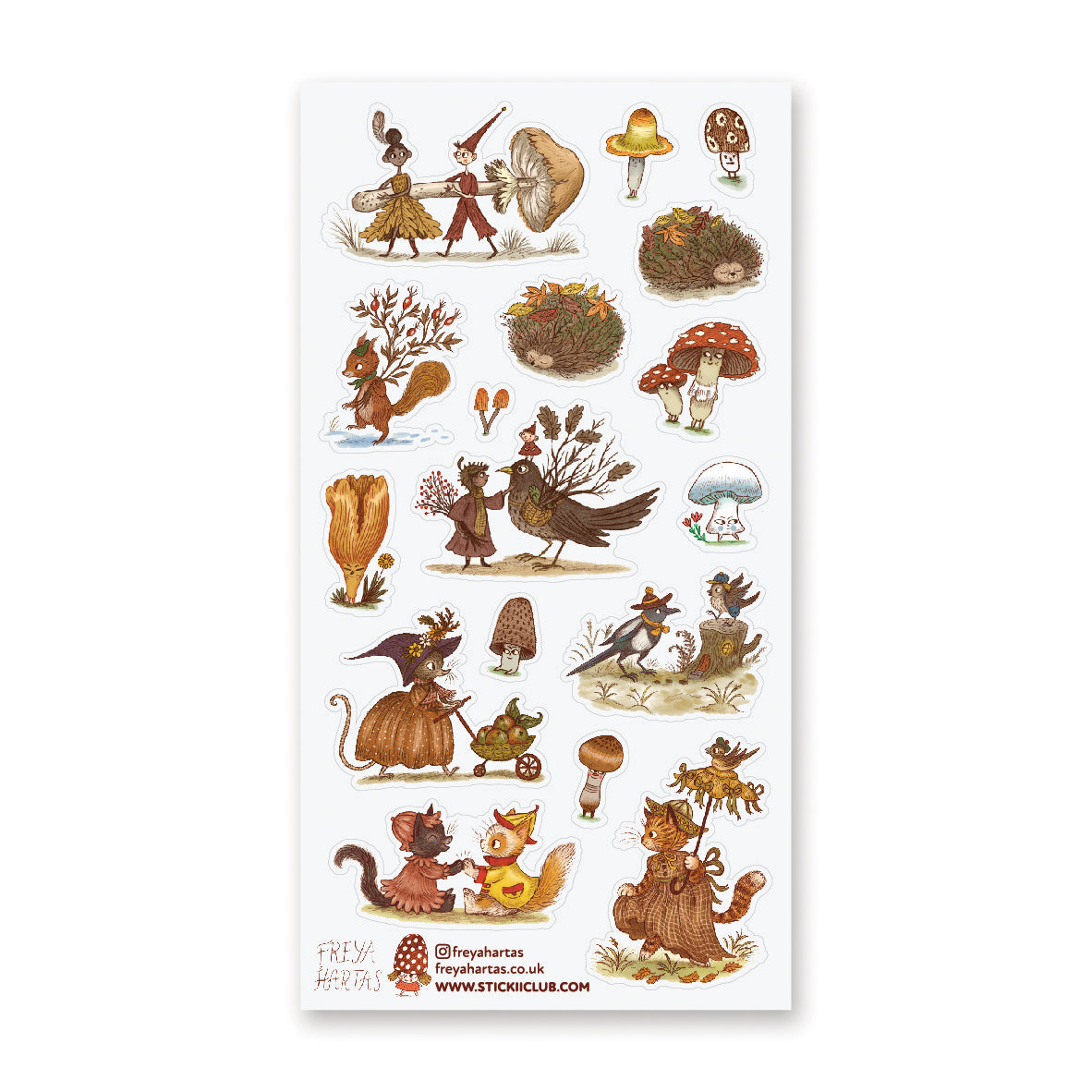 STICKII Sticker Sheet - Autumn Woodland Whimsy