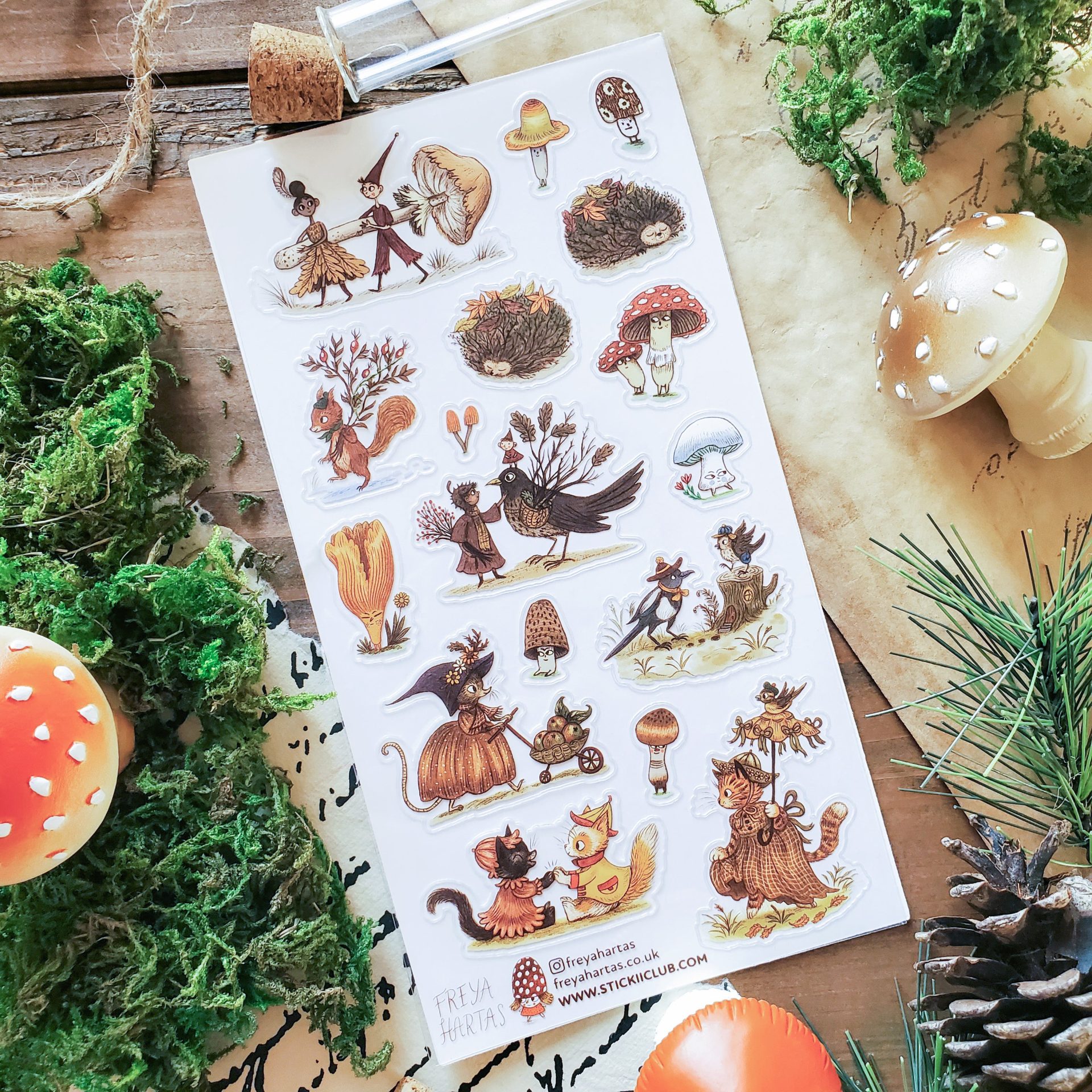 STICKII Sticker Sheet - Autumn Woodland Whimsy