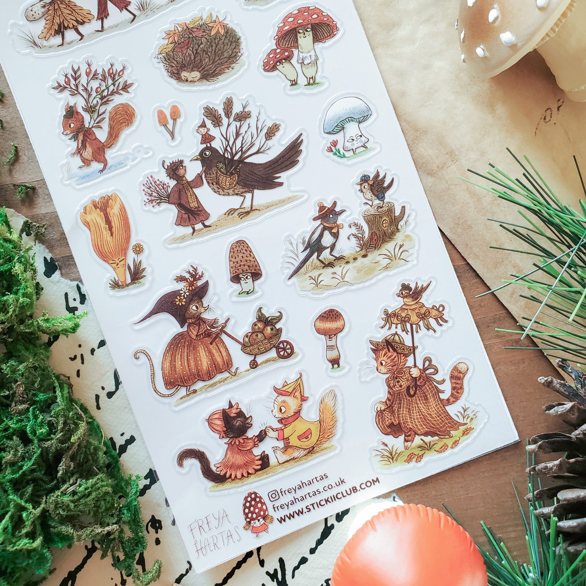 STICKII Sticker Sheet - Autumn Woodland Whimsy