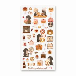 STICKII Sticker Sheet - Penguin Cafe