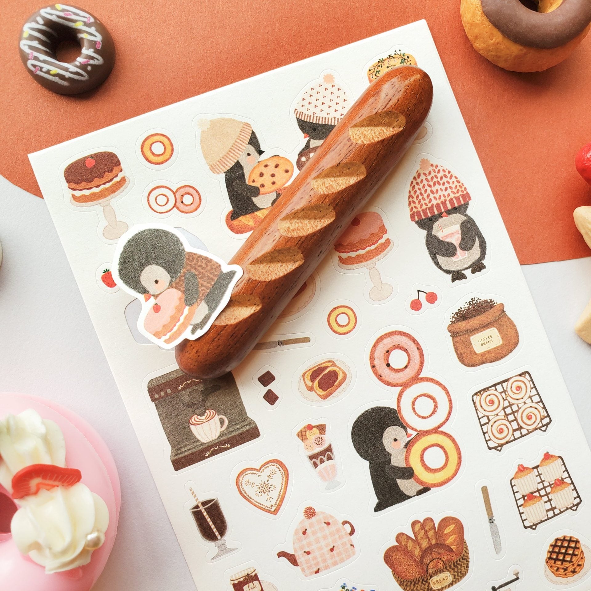 STICKII Sticker Sheet - Penguin Cafe