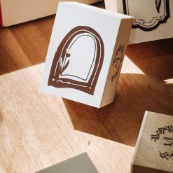 Meow Illustration Tulip Arch Rubber Stamp - Collector Mr.M Series