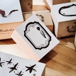 Meow Illustration Tulip Signboard Rubber Stamp - Collector Mr.M Series