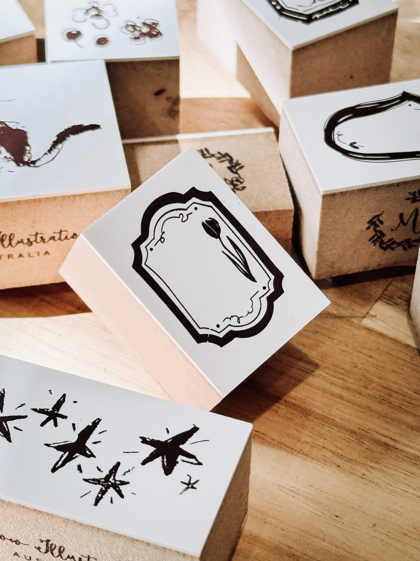 Meow Illustration Tulip Signboard Rubber Stamp - Collector Mr.M Series