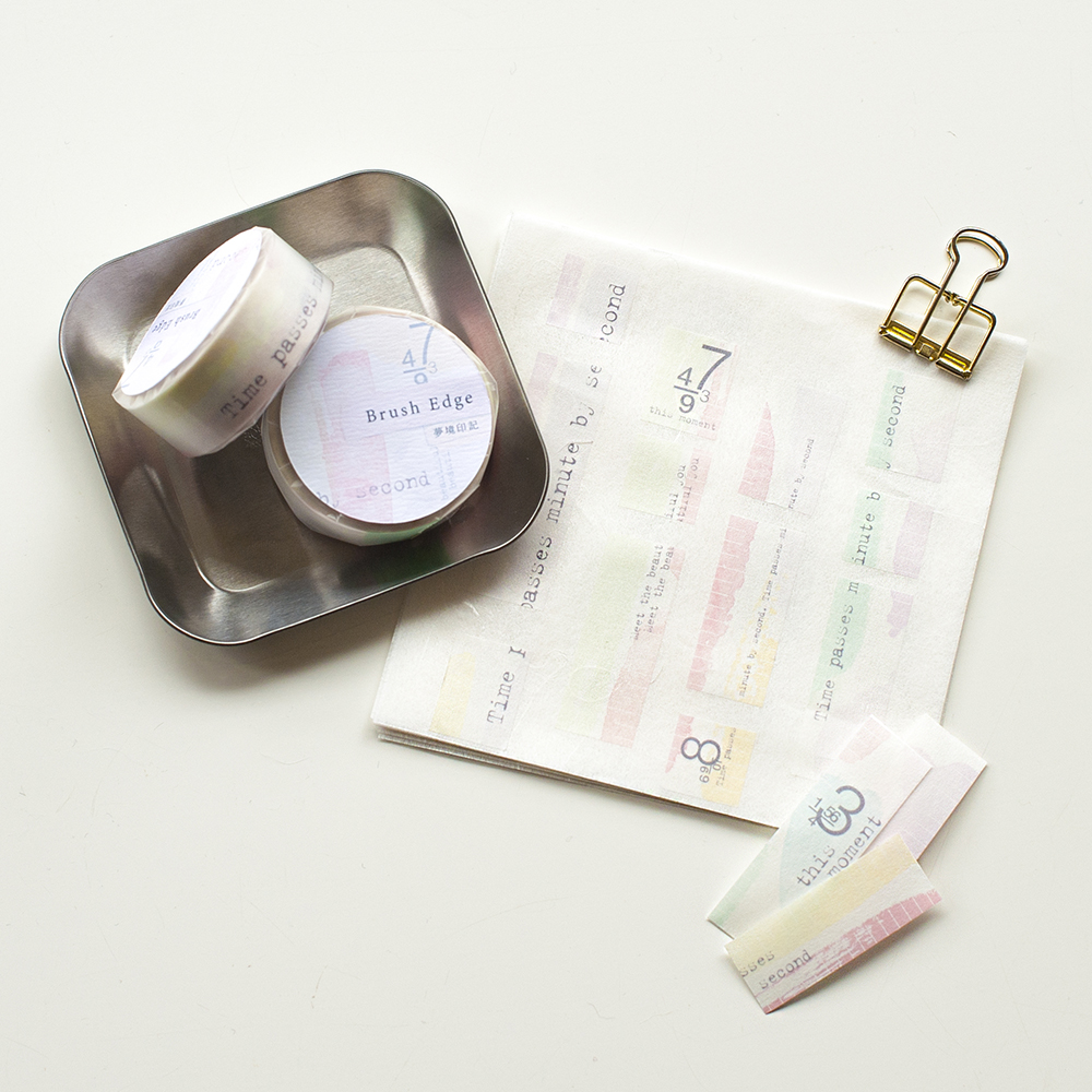 MU Sectioned Washi Tape - Brush Edge