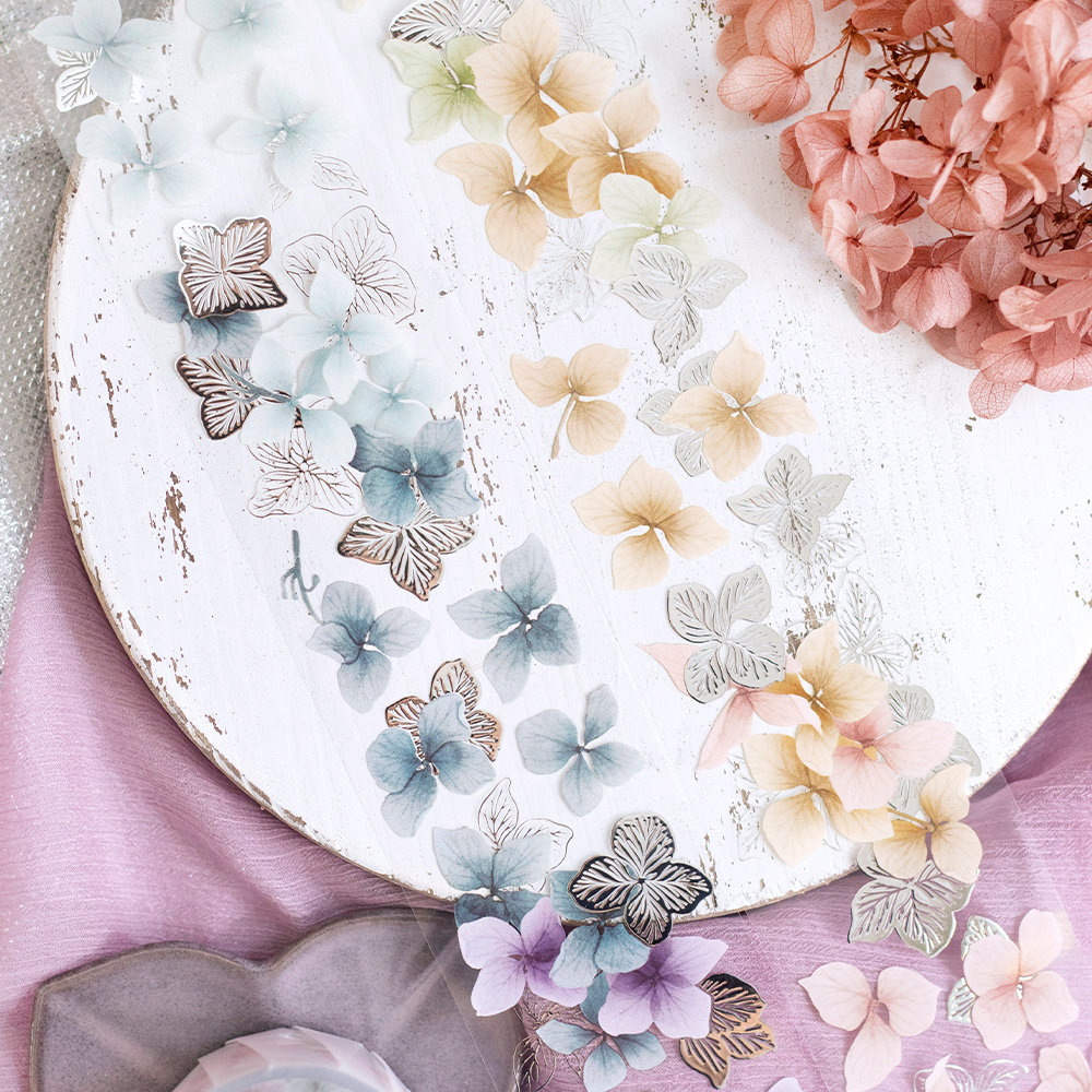 Loidesign Glossy Bronzing PET Tape - Hydrangea Petals