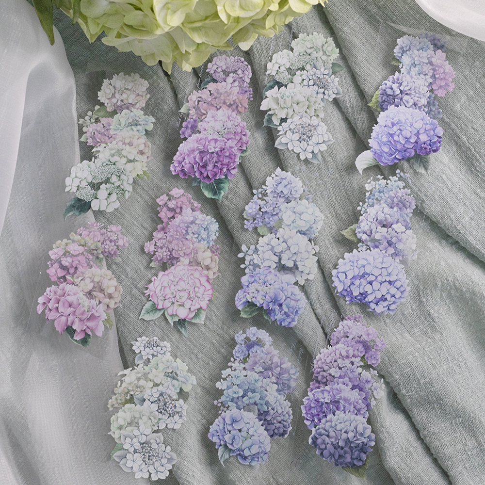Loidesign Glossy PET Tape - Rain Colour Hydrangeas