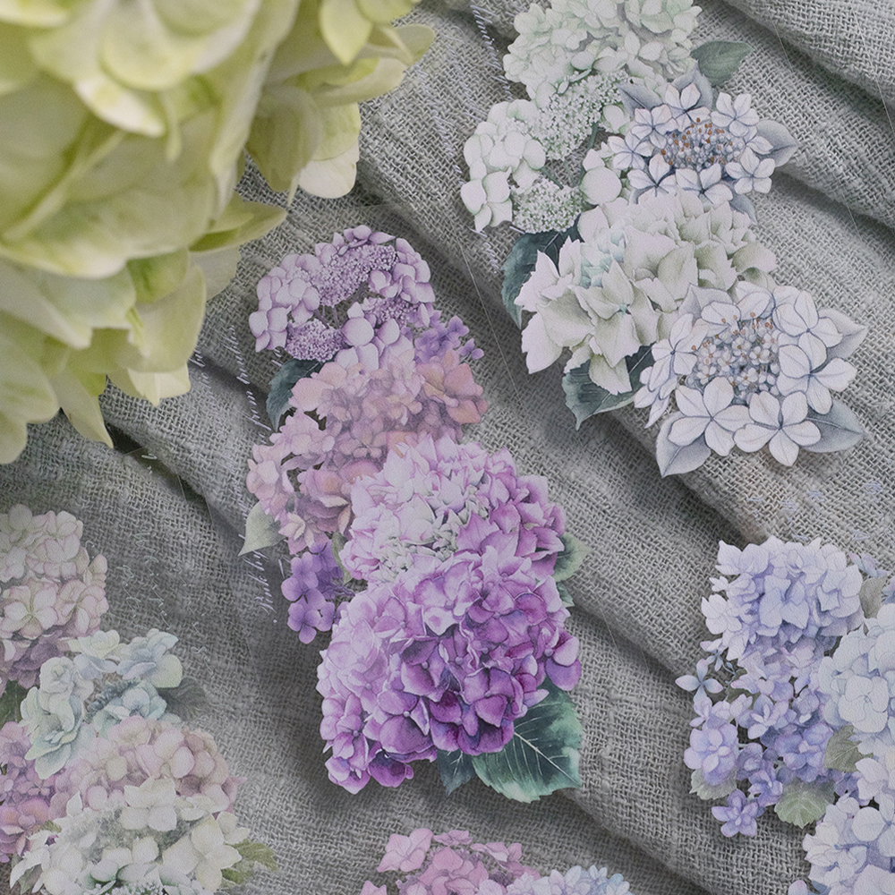 Loidesign Glossy PET Tape - Rain Colour Hydrangeas