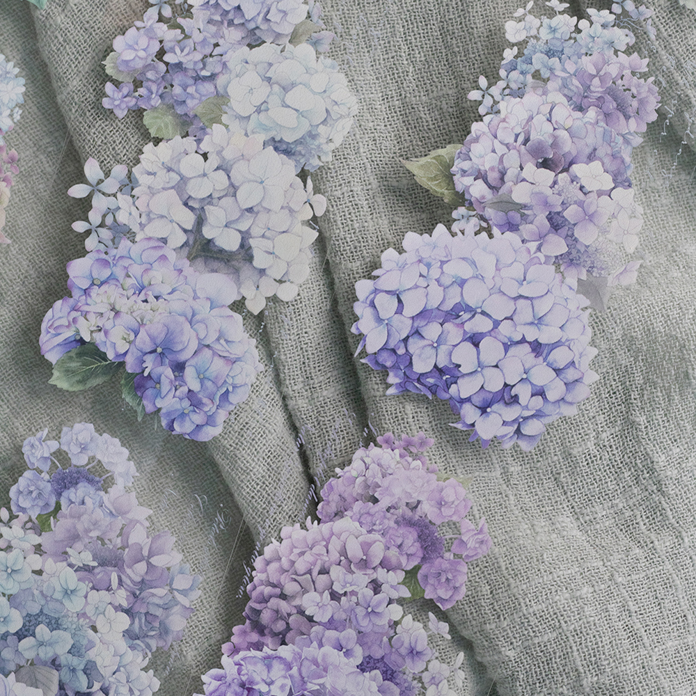 Loidesign Glossy PET Tape - Rain Colour Hydrangeas