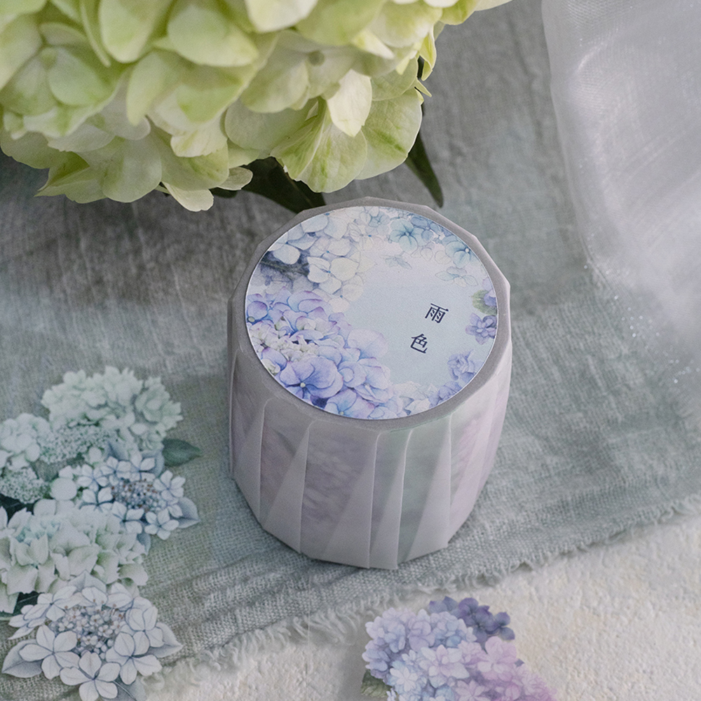 Loidesign Glossy PET Tape - Rain Colour Hydrangeas