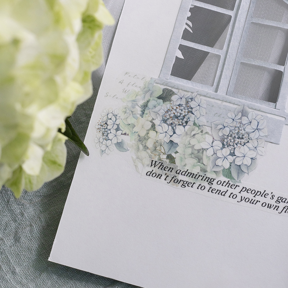 Loidesign Glossy PET Tape - Rain Colour Hydrangeas