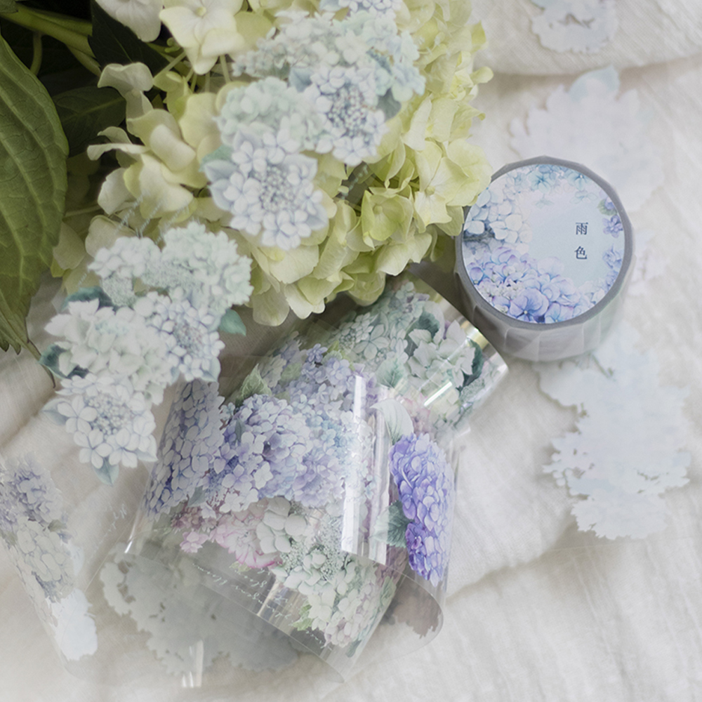 Loidesign Glossy PET Tape - Rain Colour Hydrangeas
