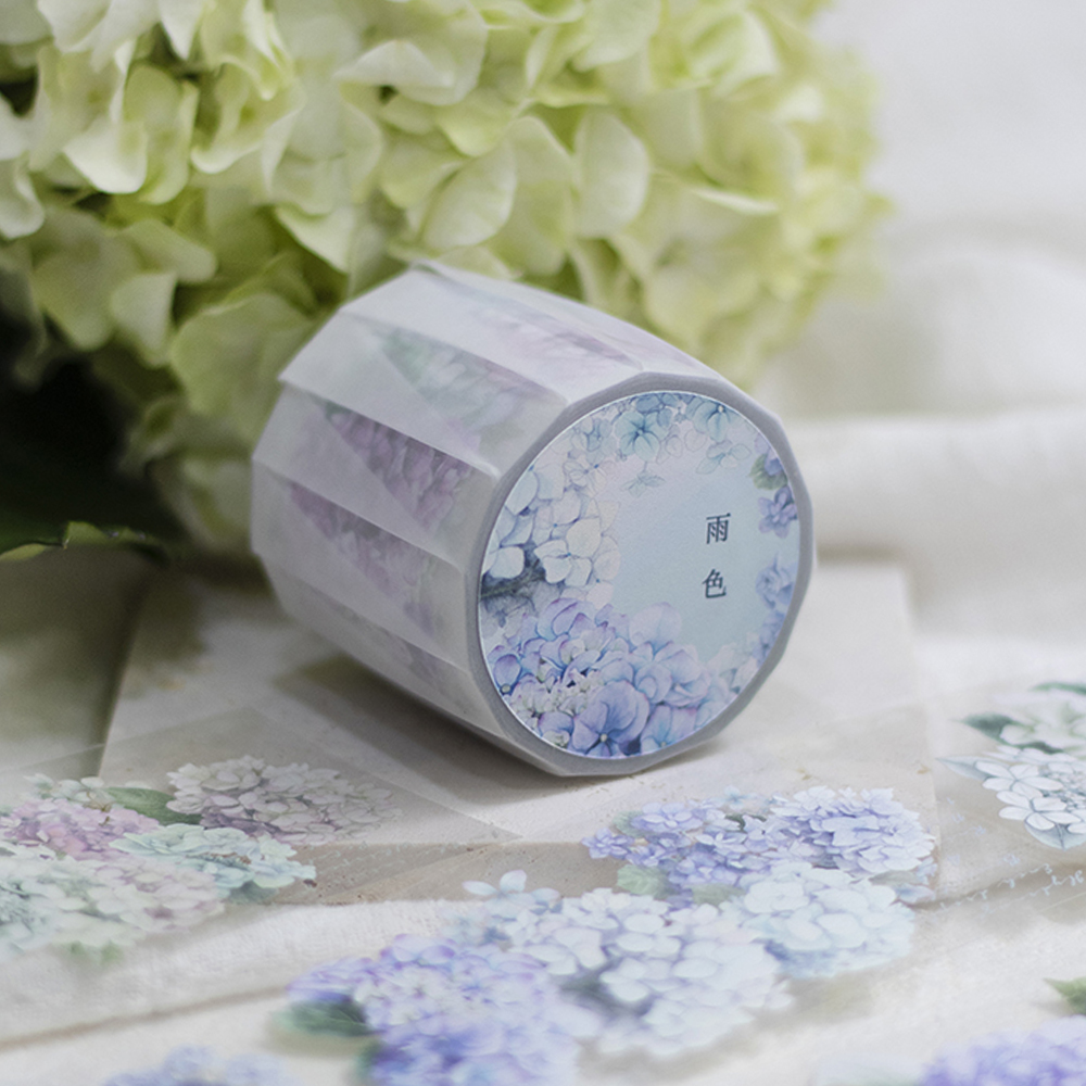 Loidesign Glossy PET Tape - Rain Colour Hydrangeas
