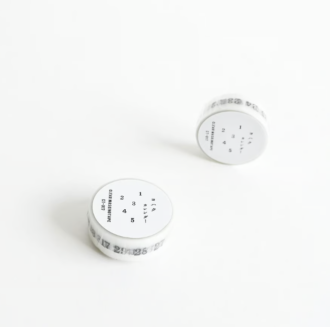 Yohaku Clear Masking Tape - Calendar