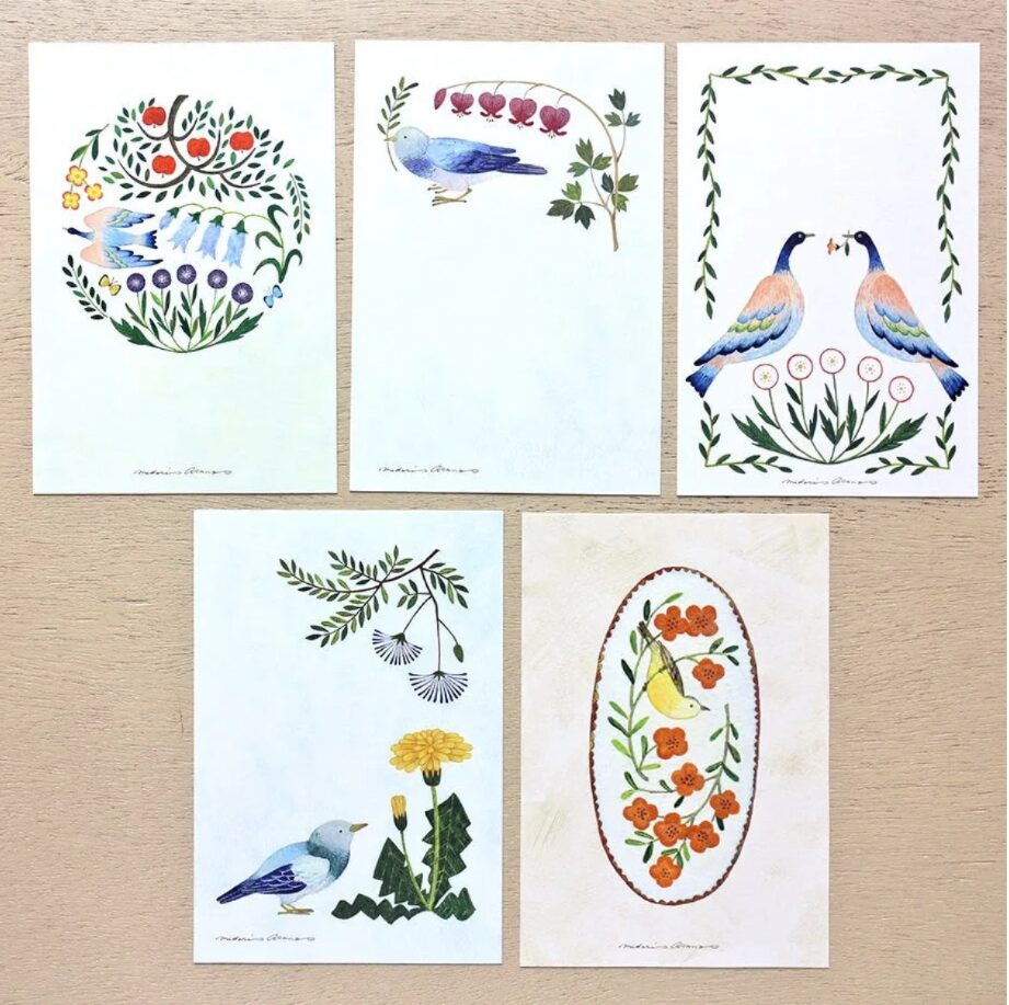 Cozyca Midori Asano Postcard Set - Birds