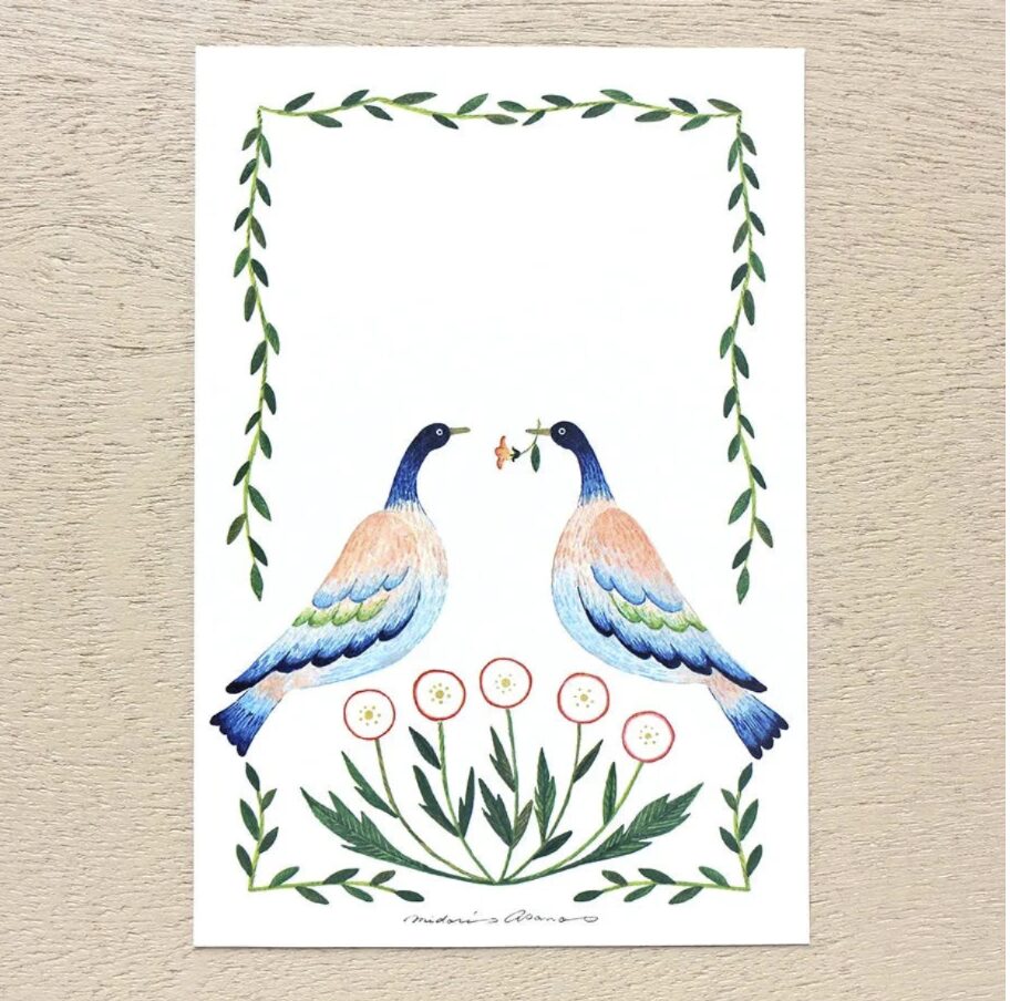 Cozyca Midori Asano Postcard Set - Birds