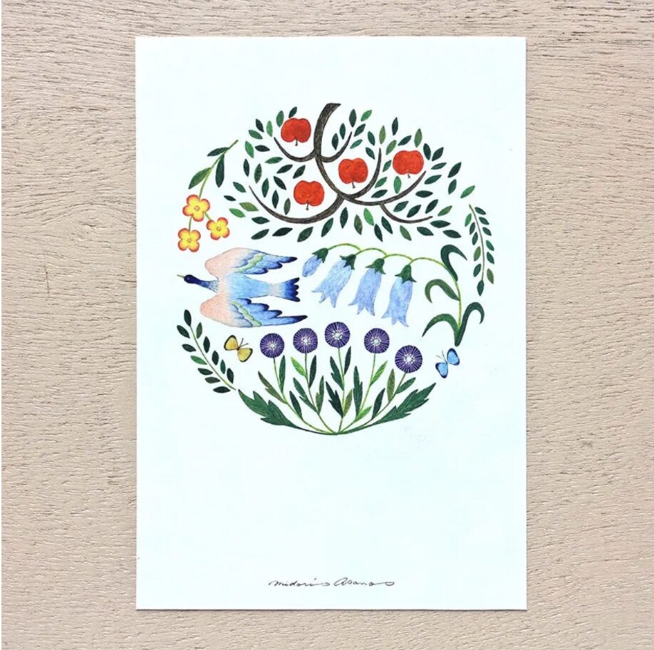 Cozyca Midori Asano Postcard Set - Birds