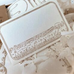 Journal Pages Letterpress Label Sticker Set - Music Note