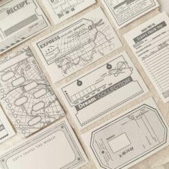 Journal Pages Letterpress Notecards Set - Let’s Travel