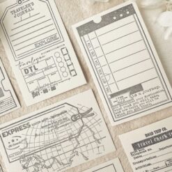 Journal Pages Letterpress Notecards Set - Let’s Travel