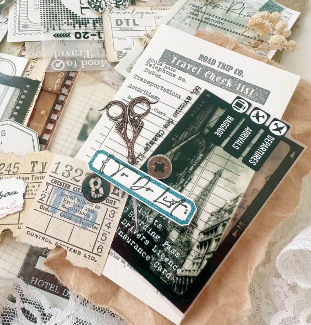 Journal Pages Letterpress Notecards Set - Let’s Travel
