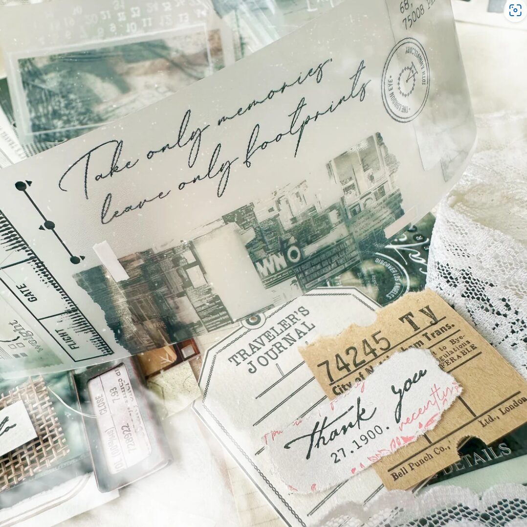 Journal Pages Letterpress Notecards Set - Let’s Travel