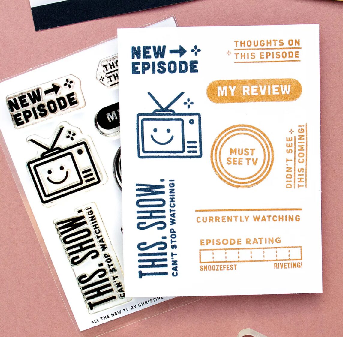 Everyday Explorers Co. Clear Stamp Set - All The New TV