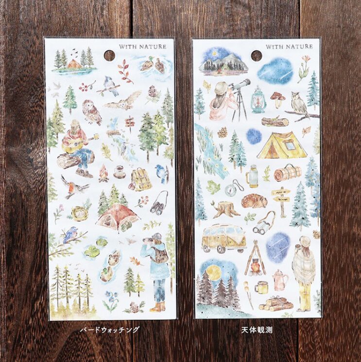 Mind Wave With Nature Stickers (6 designs)