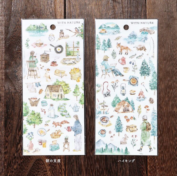 Mind Wave With Nature Stickers (6 designs)