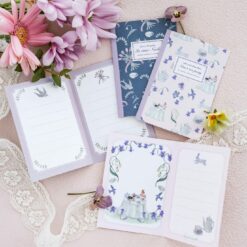 Kin.Iro.Hitode Message Cards - Violet Tea Party