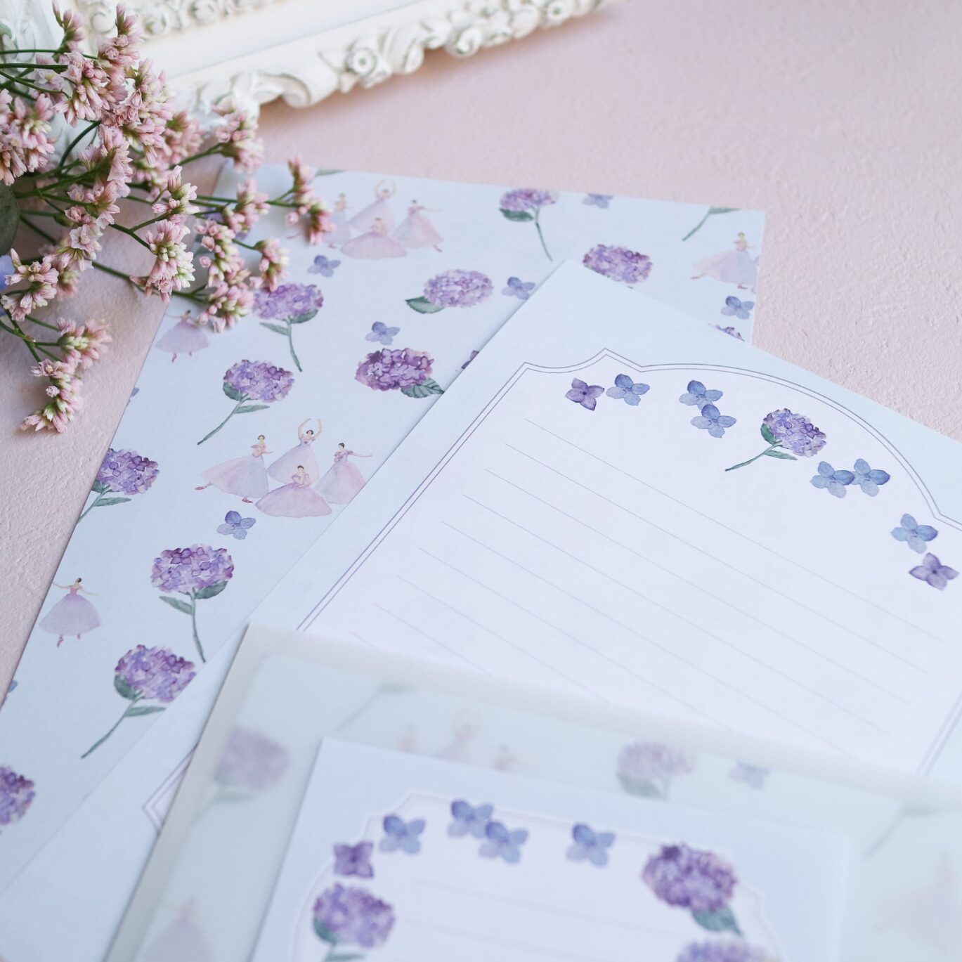 Kin.Iro.Hitode Letter Set - Ballet Dancers & Hyrdrangeas
