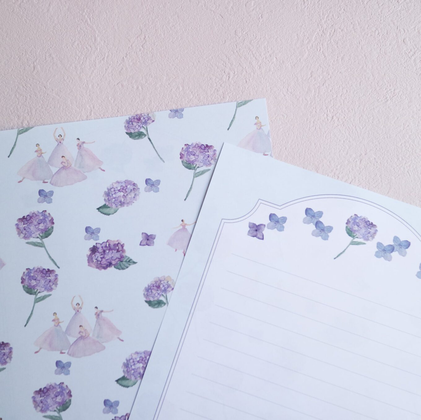 Kin.Iro.Hitode Letter Set - Ballet Dancers & Hyrdrangeas