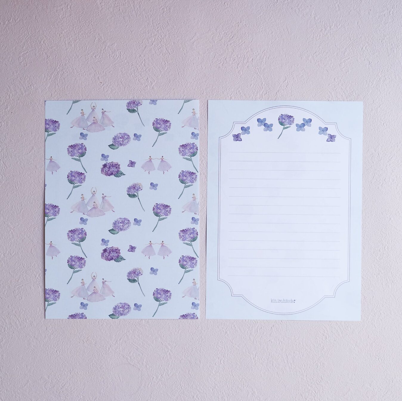 Kin.Iro.Hitode Letter Set - Ballet Dancers & Hyrdrangeas