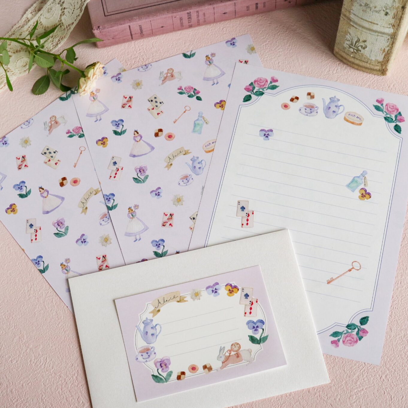 Kin.Iro.Hitode Letter Set - Alice in Wonderland