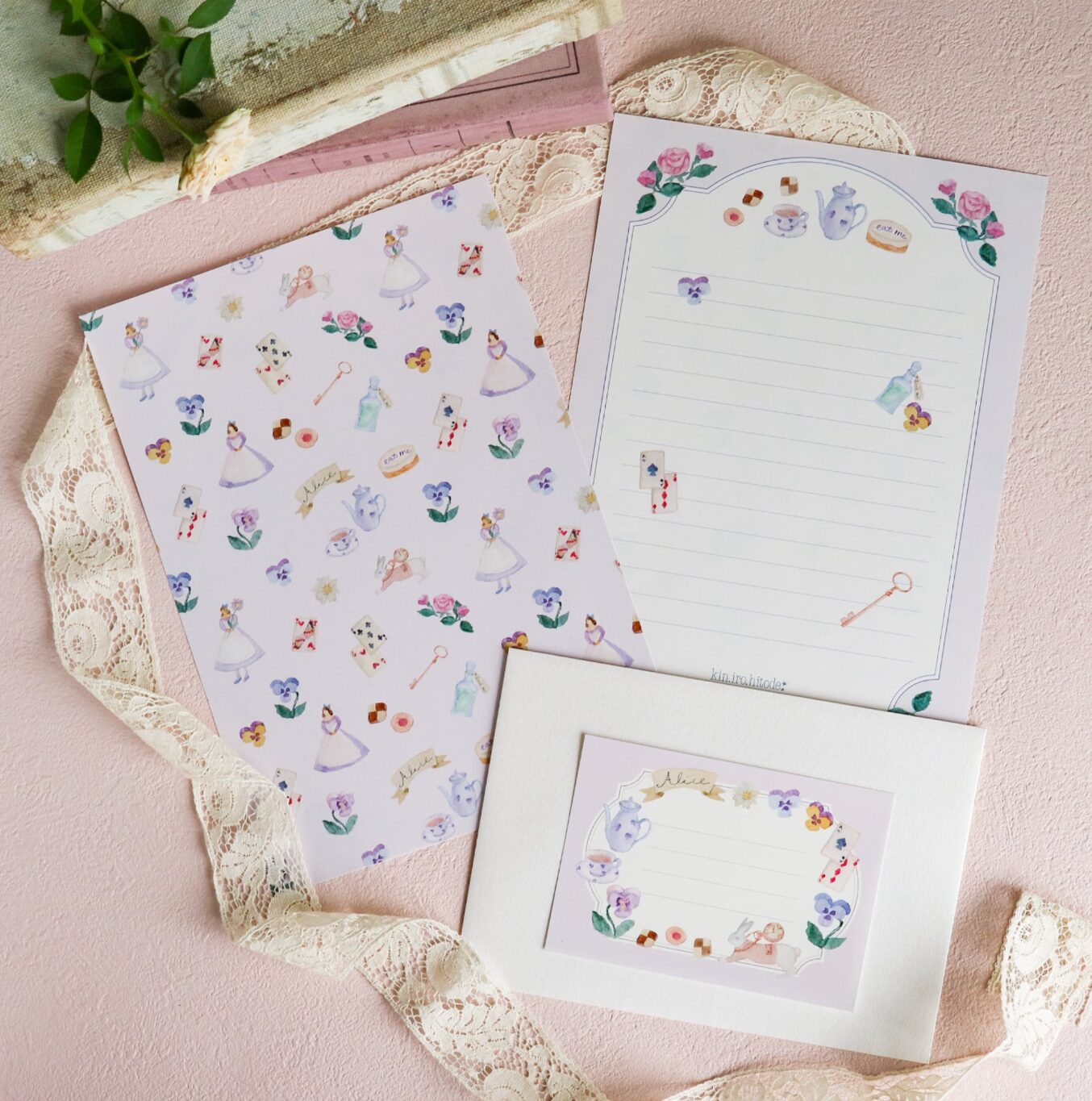 Kin.Iro.Hitode Letter Set - Alice in Wonderland