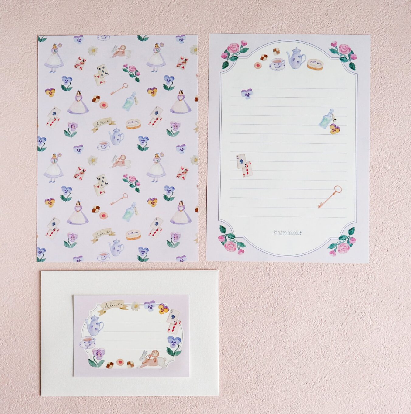 Kin.Iro.Hitode Letter Set - Alice in Wonderland