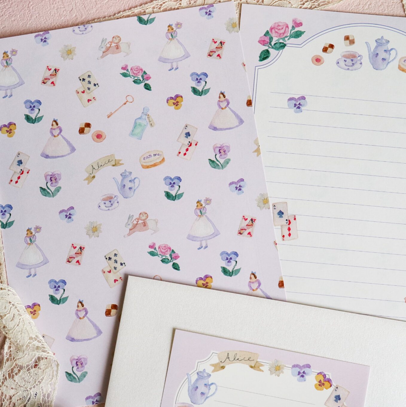 Kin.Iro.Hitode Letter Set - Alice in Wonderland