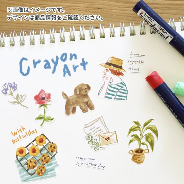 Mind Wave Crayon Art Stickers (6 designs)