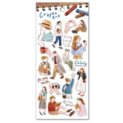 Mind Wave Crayon Art Stickers (6 designs)