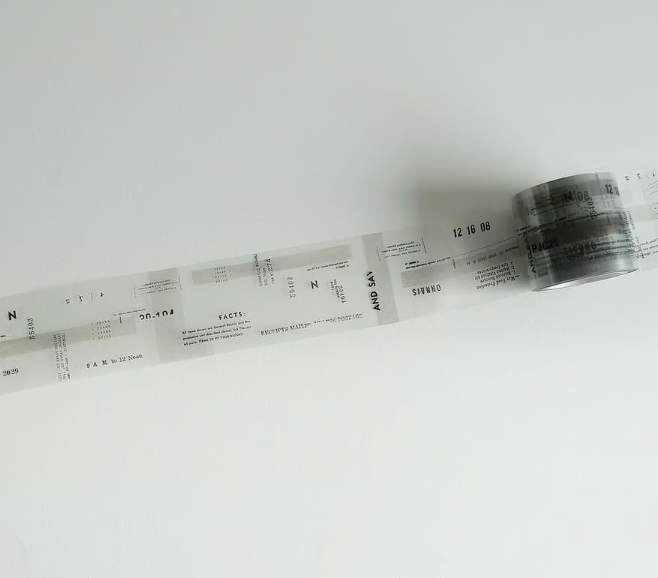 Yohaku Clear Roll Sticker - P-004 Seal Grey