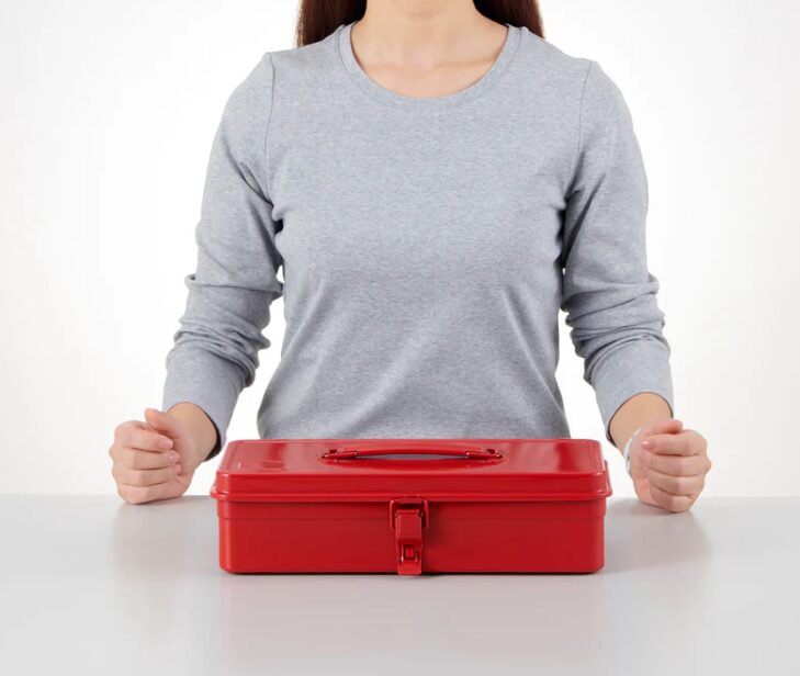 Toyo Steel Trunk Shape Toolbox T-320 Red