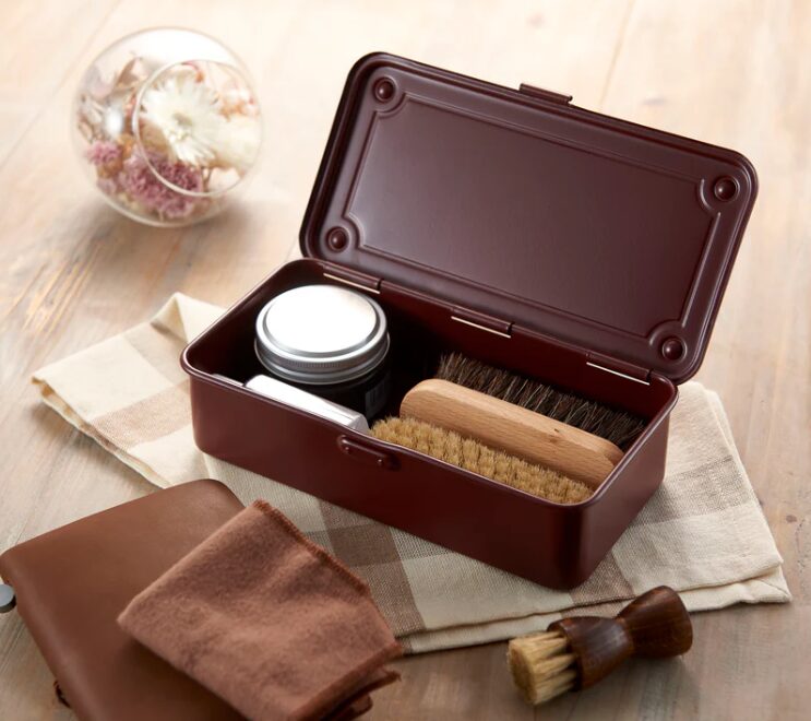 Toyo Steel Trunk Shape Toolbox T-190 Antique Brown