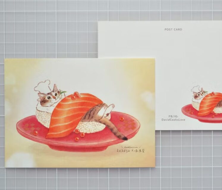 Davidcookslove Postcard - Sushi