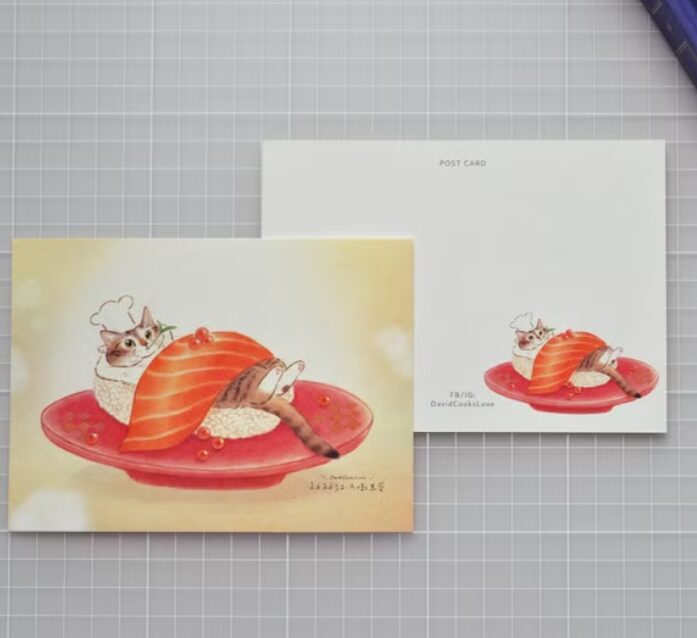 Davidcookslove Postcard - Sushi