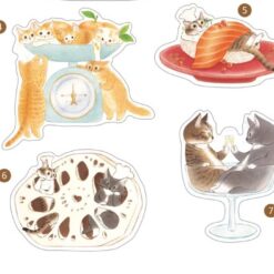 Davidcookslove Vinyl Stickers - Cats & Food