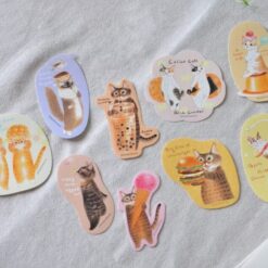 Davidcookslove Vinyl Stickers - Cats & Food Set 2